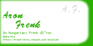 aron frenk business card